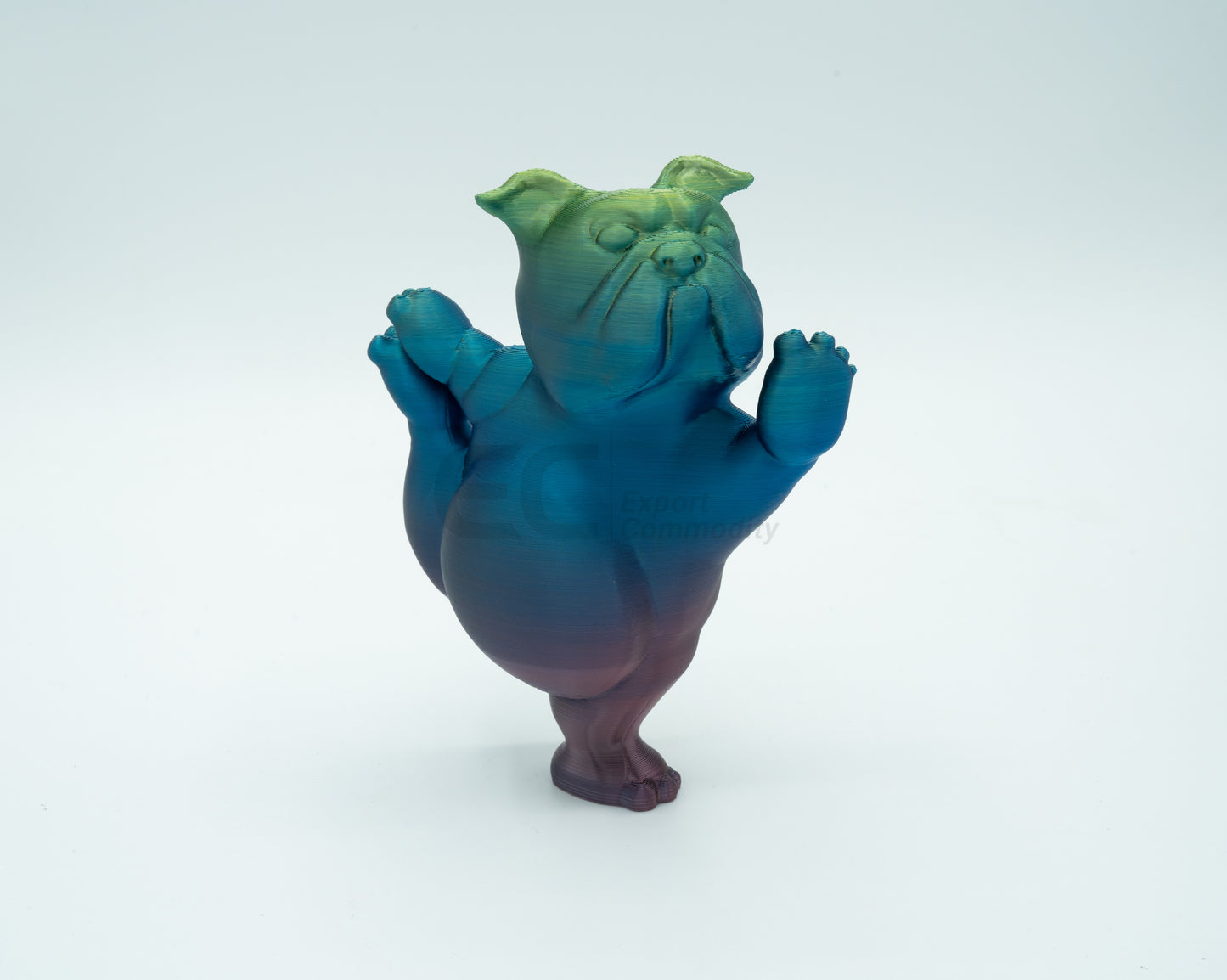 Yoga Pups in Poses: 3D Printed English Bulldogs Embracing Peace (Dancer)