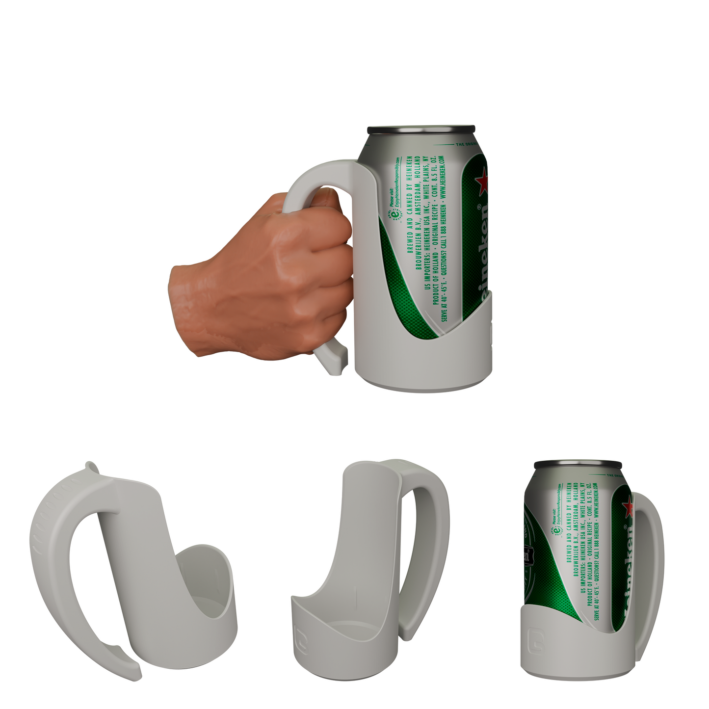 iCanHandle – Can Holder Handle for 12oz Standard Cans, Perfect for Beer, Energy Drinks, Sodas | 3D Printed (12oz Standard)