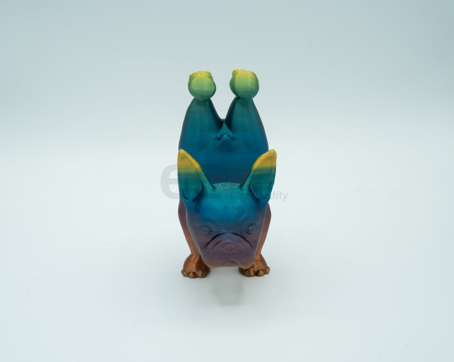 Yoga Pups in Poses: 3D Printed English Bulldogs Embracing Peace (Hand Stand)