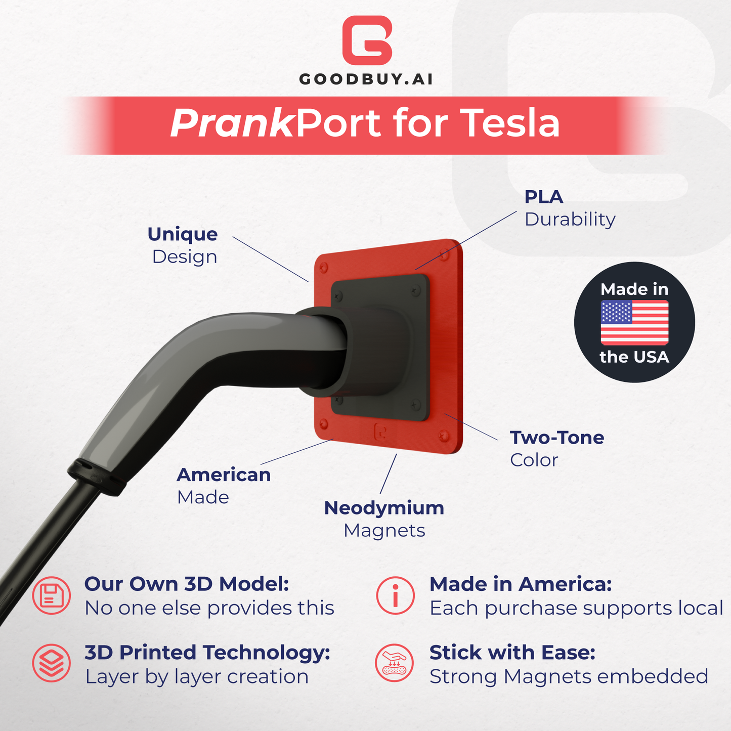 PrankPort: The Fake EV Charging Port for Tesla for Diesel ICE Gas Truck Gag