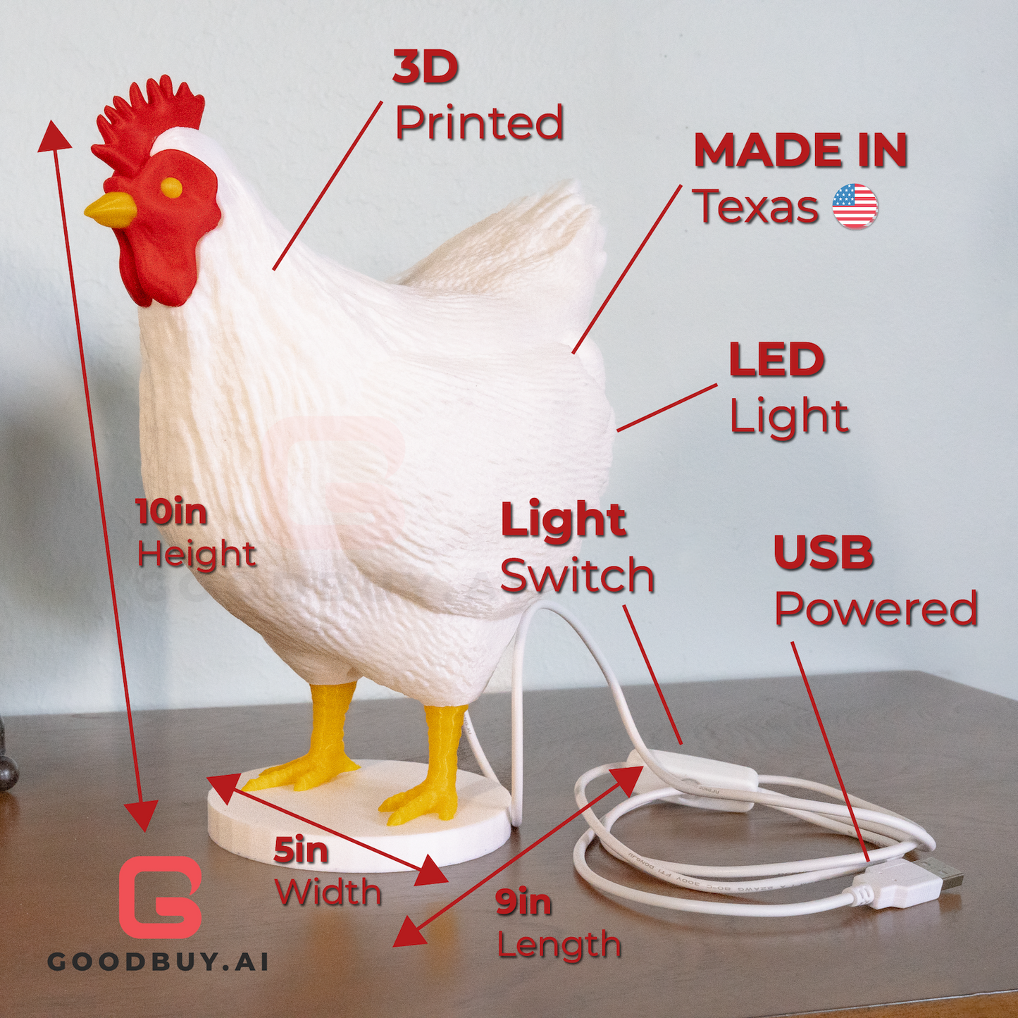Clucky Luminary: 3D Printed Chicken & Egg Light - Your Cozy Companion