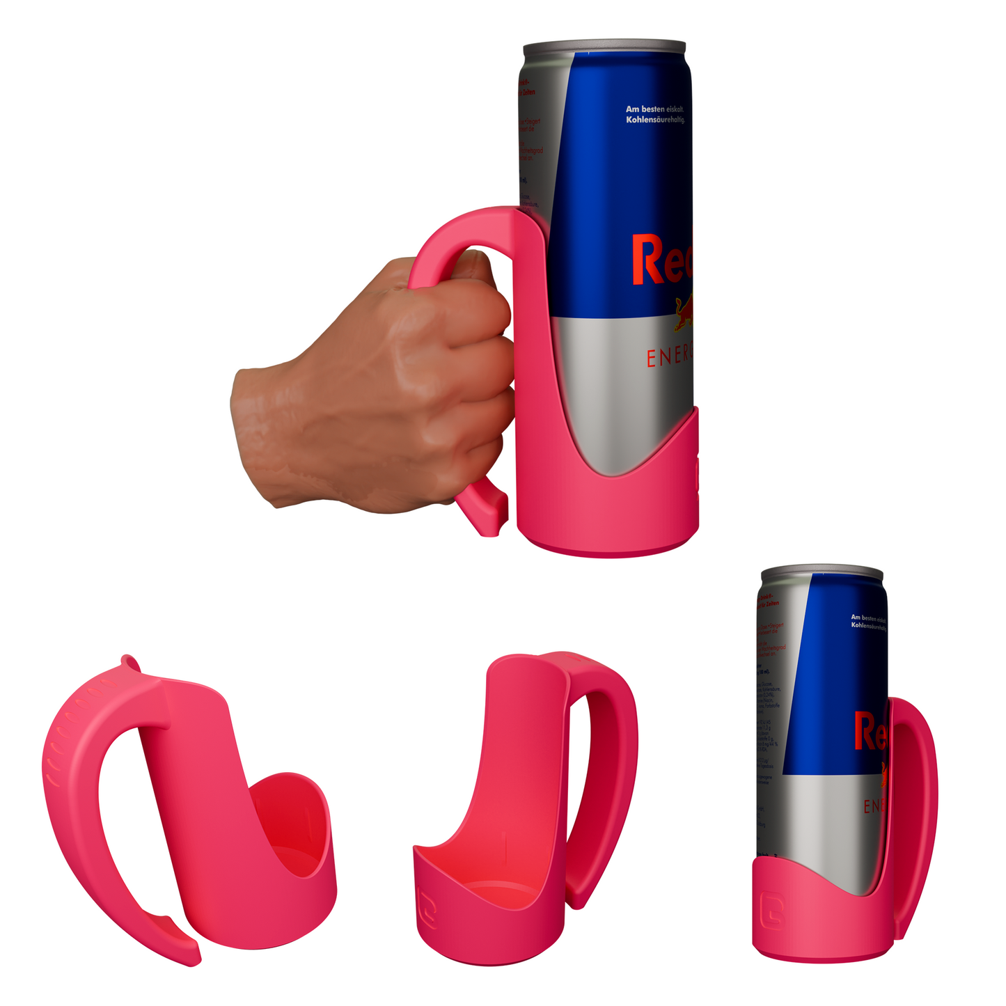iCanHandle – Can Holder Handle for 12oz Slim Cans, Perfect for Beer, Energy Drinks, Sodas | 3D Printed (Slim)
