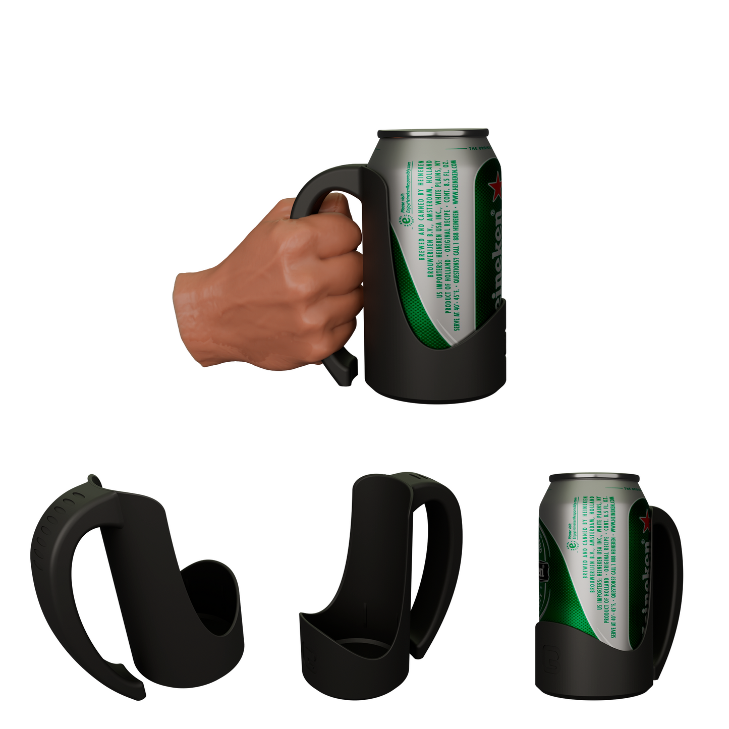 iCanHandle – Can Holder Handle for 12oz Standard Cans, Perfect for Beer, Energy Drinks, Sodas | 3D Printed (12oz Standard)