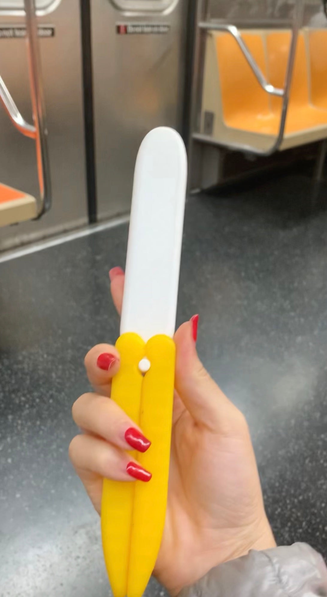 Toy Fake Prop Plastic Knife BananaSong - The Banana Balisong blade from TikTok Viral Video