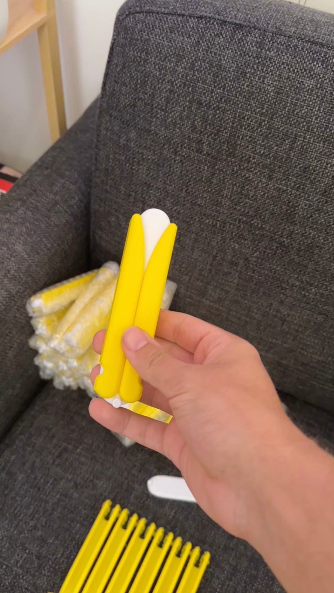 Toy Fake Prop Plastic Knife BananaSong - The Banana Balisong blade from TikTok Viral Video
