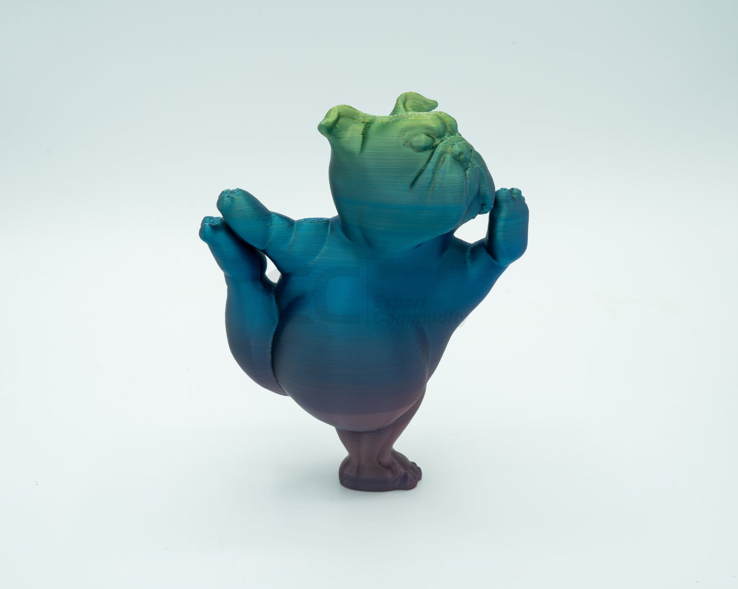 Yoga Pups in Poses: 3D Printed English Bulldogs Embracing Peace (Dancer)