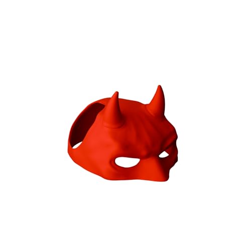 Original Devil Cat Mask - Medium Devil Mask for Cats, Funny Halloween Costume Accessories, Red Cat Mask with Horns, Perfect for TikTok, Instagram & Viral Videos - Ships from Texas