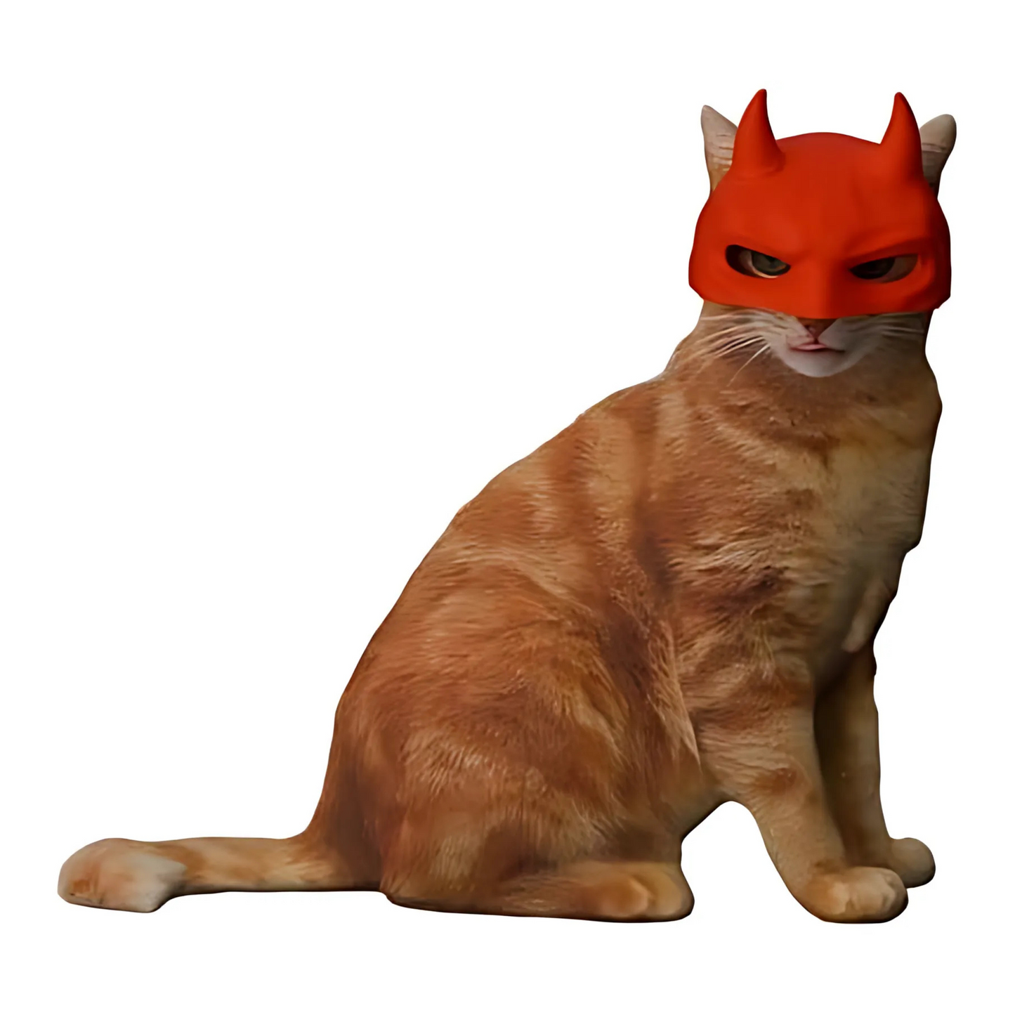 Original Devil Cat Mask - Medium Devil Mask for Cats, Funny Halloween Costume Accessories, Red Cat Mask with Horns, Perfect for TikTok, Instagram & Viral Videos - Ships from Texas