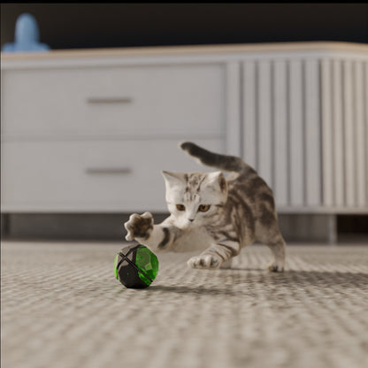 ArmedPet That Catnip Ball (Green) Toy for Cats – Easy Refill, Premium Catnip, 3D Printed, Made in Texas, USA