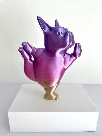 Boston Terrier Cute Display, Boston Terrier Lover, Dog Lover, Yoga, 3D Print, Dog Sculpture, Cute Decorative, Cute Gift