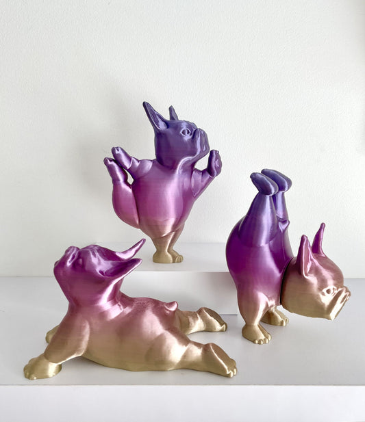 Boston Terrier Cute Display, Boston Terrier Lover, Dog Lover, Yoga, 3D Print, Dog Sculpture, Cute Decorative, Cute Gift