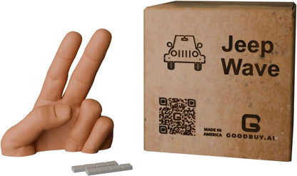Made in USA 2-Finger Waving Hand Salute Lazy Waver Compatible with Jeep Gladiator for Jeep Cherokee for Dash Hand Wave 3D Printed