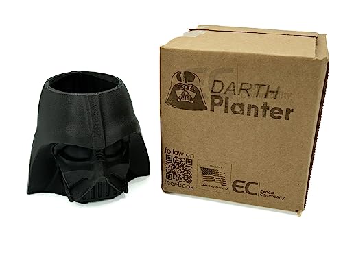 Darth Planter with Star Wars Vader Theme Pot for Small Plant Made in USA