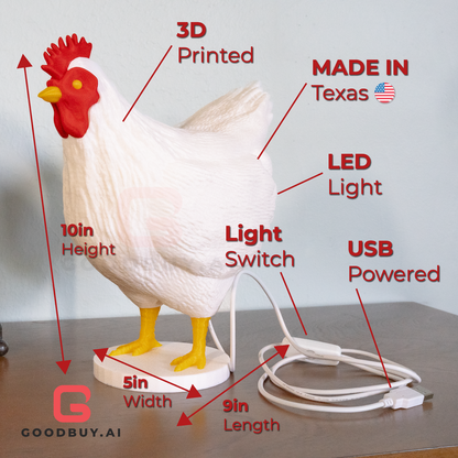 Clucky Luminary: 3D Printed Chicken & Egg Light - Your Cozy Companion