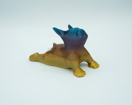 Yoga Pups in Poses: 3D Printed English Bulldogs Embracing Peace (Cobra)