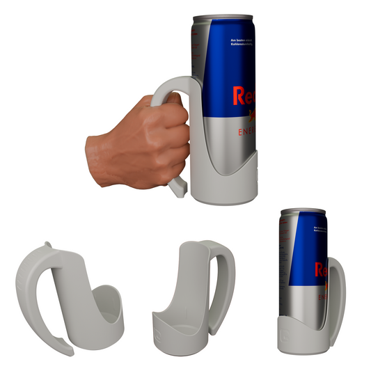 iCanHandle – Can Holder Handle for 12oz Slim Cans, Perfect for Beer, Energy Drinks, Sodas | 3D Printed (Slim)