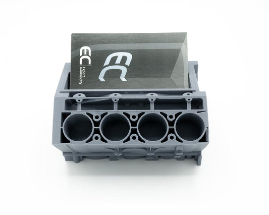 Revved-Up Organizer: 3D Printed Engine Block Business Card Holder – Your Desk’s Powerhouse