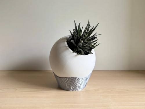 Orbit Desk Pot Planter - Rotating Planter & Decorative Vase for Home or Office - 3d Printer - Eco Friendly