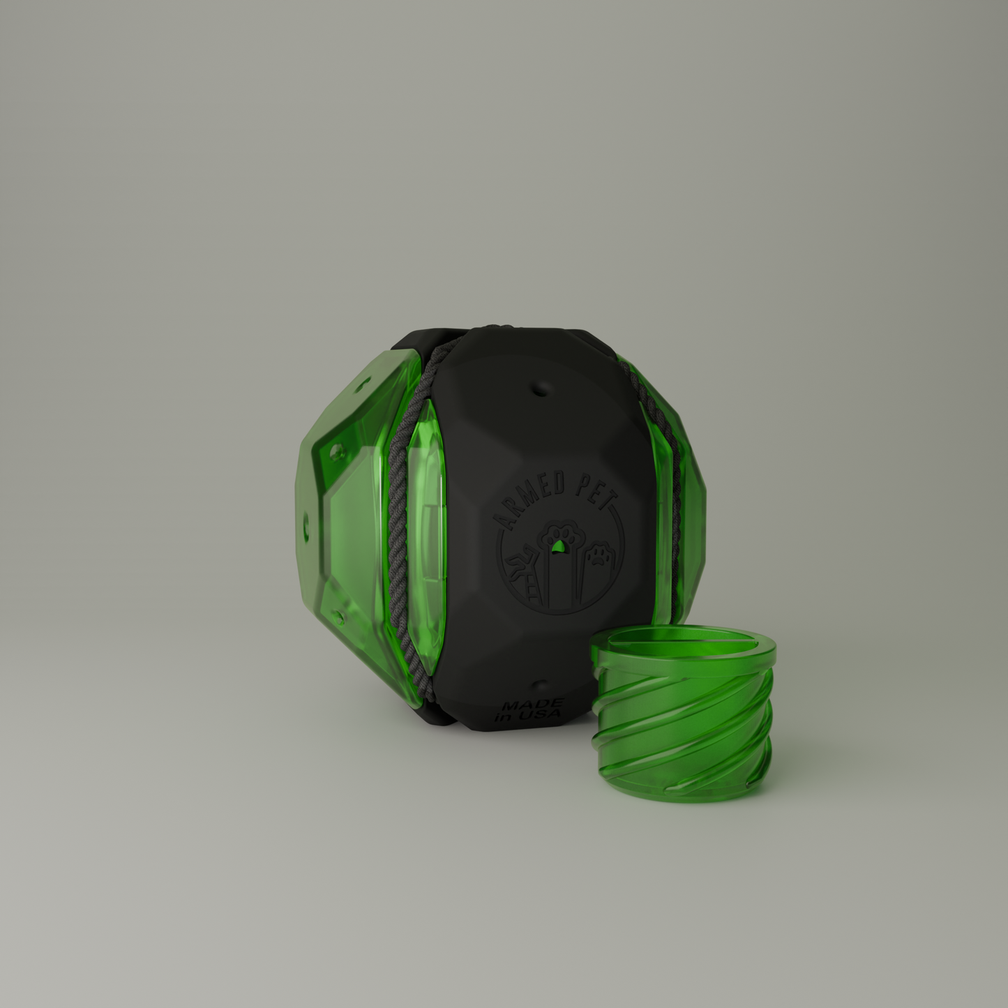 ArmedPet That Catnip Ball (Green) Toy for Cats – Easy Refill, Premium Catnip, 3D Printed, Made in Texas, USA