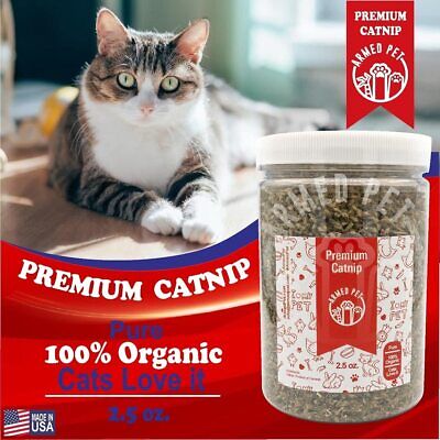 ArmedPet Premium Catnip, Infused with Essential Organic Potent Nepetalactone Cat Nip Treats 2.5 oz