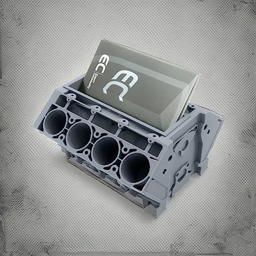 Revved-Up Organizer: 3D Printed Engine Block Business Card Holder - Your Desk's Powerhouse by GoodBuy.ai