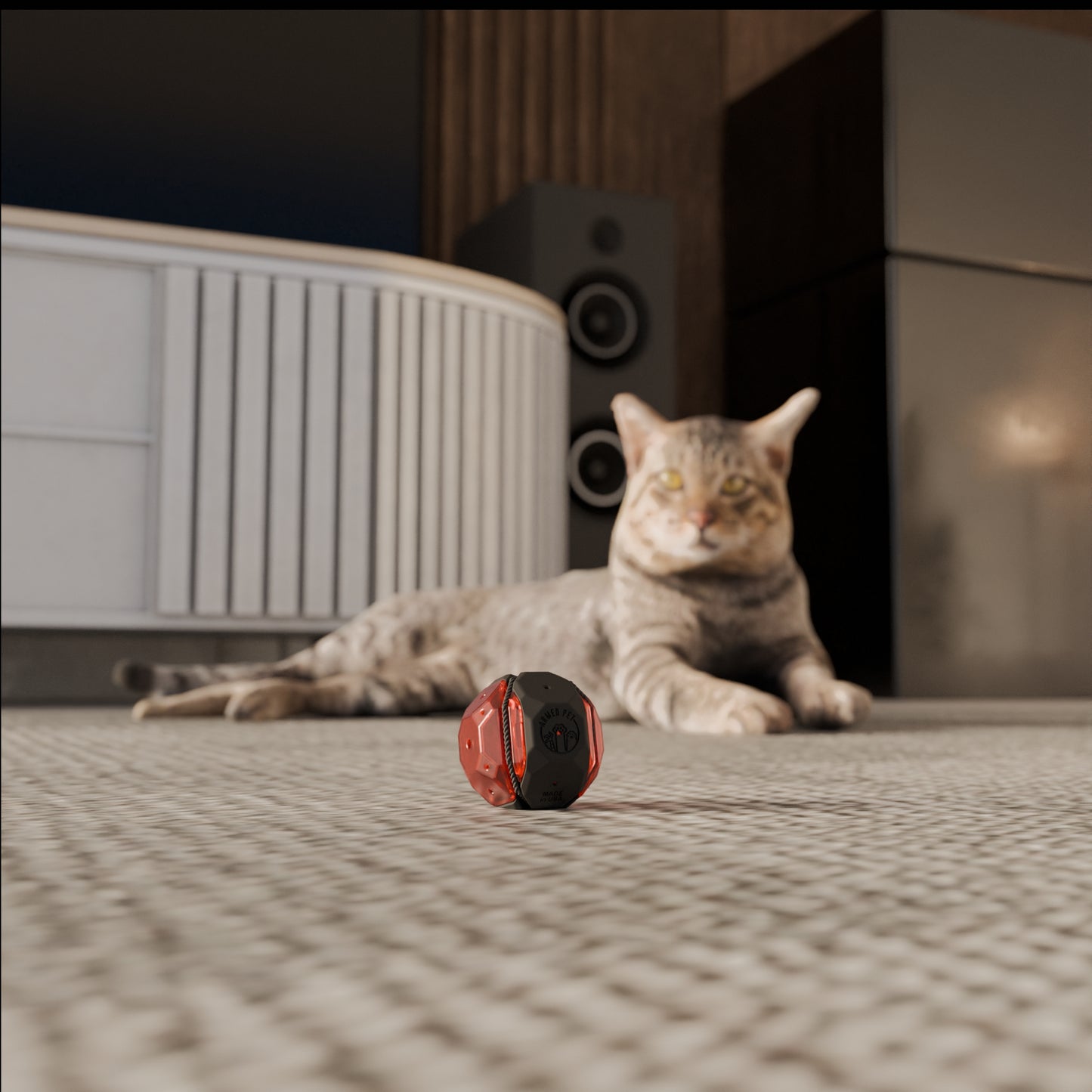 ArmedPet That Catnip Ball (Red) Toy for Cats – Easy Refill, Premium Catnip, 3D Printed, Made in Texas, USA