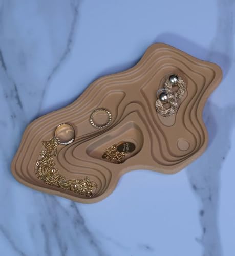 Topology Series Jewelry Organizer | Unique Topographic Design | Modern Storage Bowl for Rings, Earrings & Small Accessories | 3D Printed