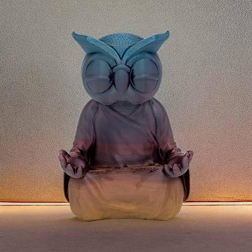Whimsical Wisdom: 3D Printed Zen Owl - Your Meditative Companion